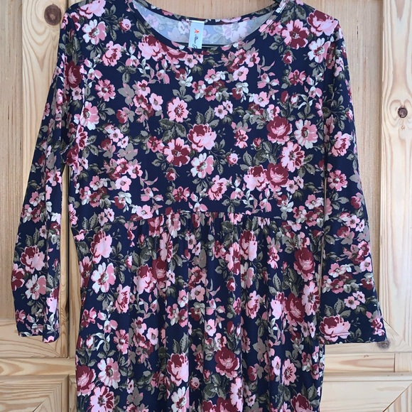 Alison Grace 3/4 sleeve floral modest pocket maxi dress size S - Picture 2 of 4